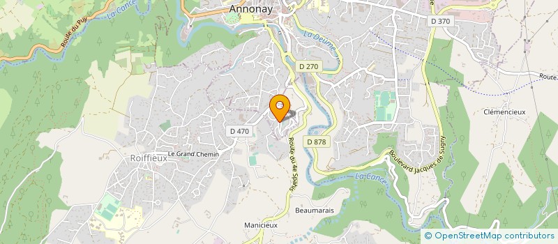 localisation de l'entreprise MONSIEUR GILBERT FOGERON  ANNONAY