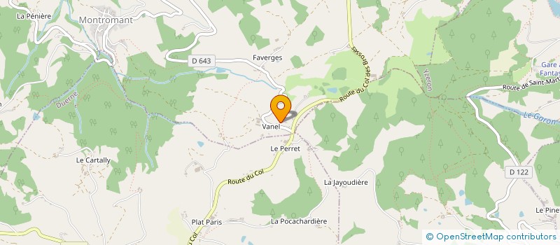 localisation de l'entreprise MONSIEUR GILBERT GIROUD-BOUTON à MONTROMANT