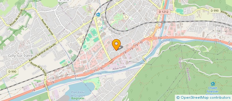 localisation de l'entreprise MONSIEUR GILBERT GODET  ALBERTVILLE