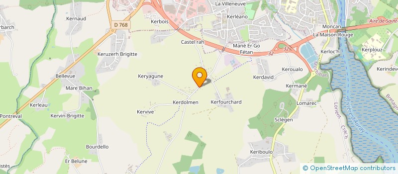 localisation de l'entreprise MONSIEUR GILBERT GUEHENNEC  CRACH