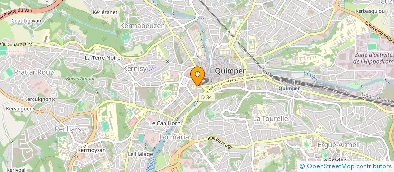 localisation de l'entreprise MONSIEUR GILBERT JAOUEN à QUIMPER