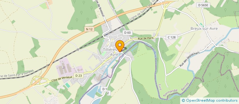 localisation de l'entreprise MONSIEUR GILBERT KASBARIAN  TILLIERES-SUR-AVRE