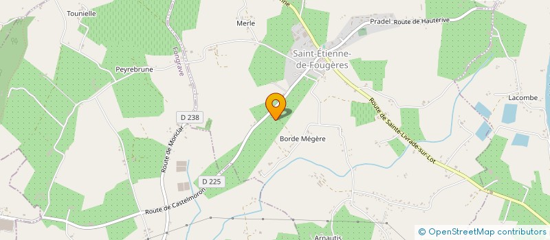 localisation de l'entreprise MONSIEUR GILBERT LABORDE  SAINT-ETIENNE-DE-FOUGERES