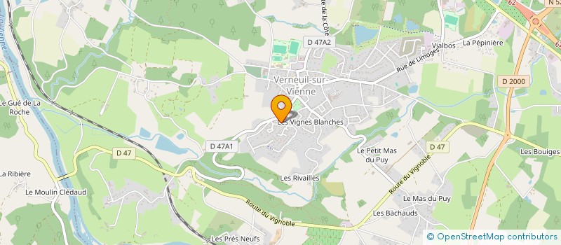 localisation de l'entreprise MONSIEUR GILBERT LACROIX  VERNEUIL-SUR-VIENNE