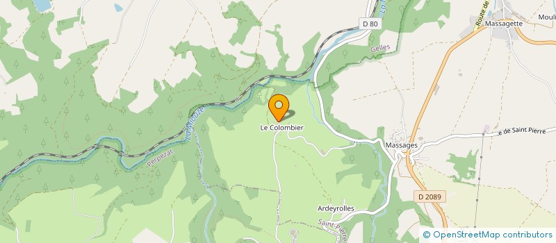 localisation de l'entreprise MONSIEUR GILBERT LAFARGE  SAINT-PIERRE-ROCHE