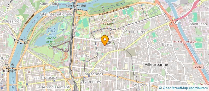 localisation de l'entreprise MONSIEUR GILBERT LAMOTHE  VILLEURBANNE