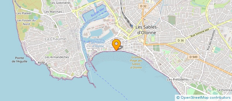 localisation de l'entreprise MONSIEUR GILBERT LATAPIE à LES SABLES D'OLONNE