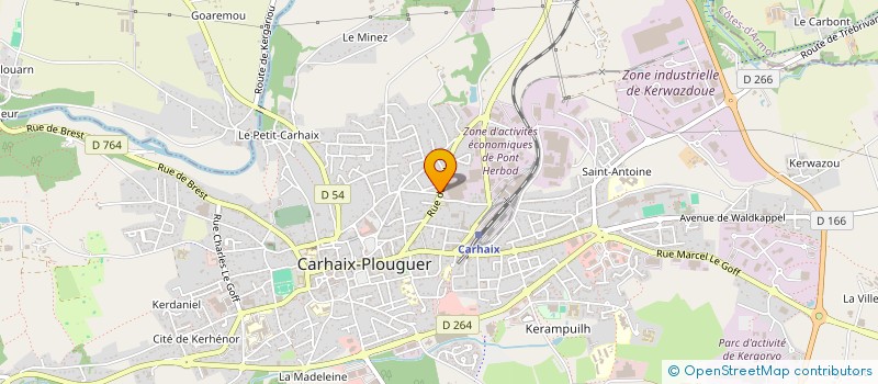 localisation de l'entreprise MONSIEUR GILBERT LE BRAS à CARHAIX PLOUGUER