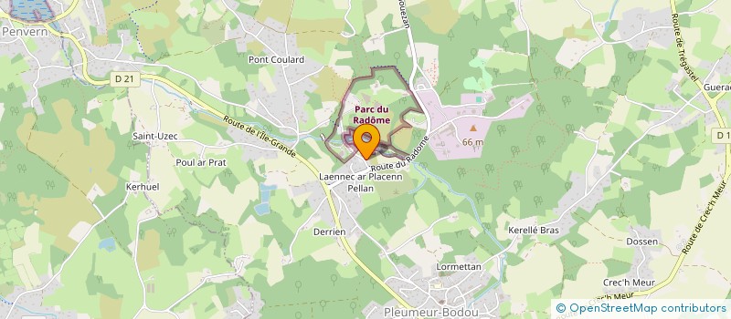 localisation de l'entreprise MONSIEUR GILBERT LE BRONEC  PLEUMEUR-BODOU