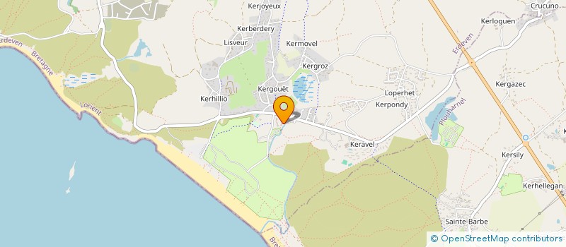 localisation de l'entreprise MONSIEUR GILBERT LE CRAVER  ERDEVEN