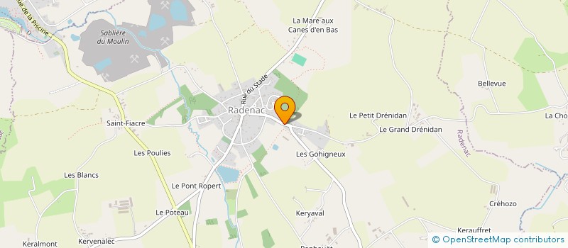 localisation de l'entreprise MONSIEUR GILBERT LE GUENNEC  RADENAC