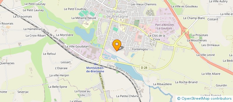 localisation de l'entreprise MONSIEUR GILBERT LE ROUX  MONTAUBAN-DE-BRETAGNE