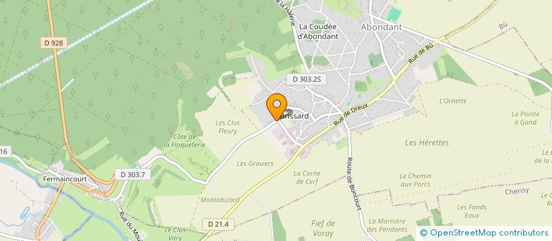 localisation de l'entreprise MONSIEUR GILBERT LETELLIER à ABONDANT