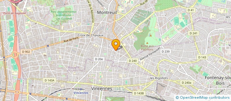 localisation de l'entreprise MONSIEUR GILBERT LONG à MONTREUIL