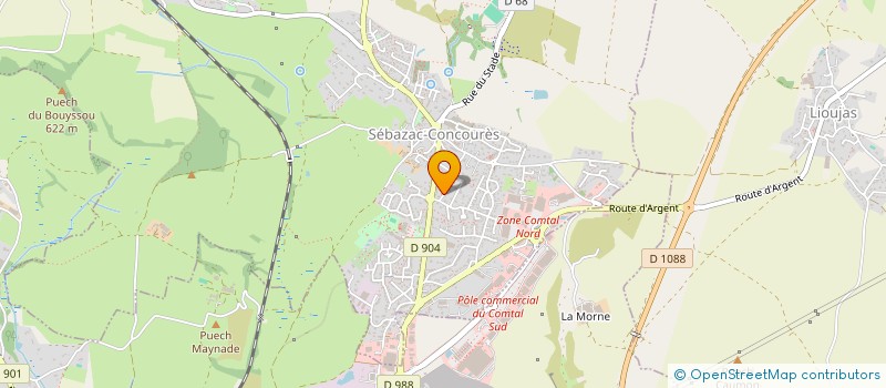 localisation de l'entreprise MONSIEUR GILBERT LUCINI  SEBAZAC-CONCOURES