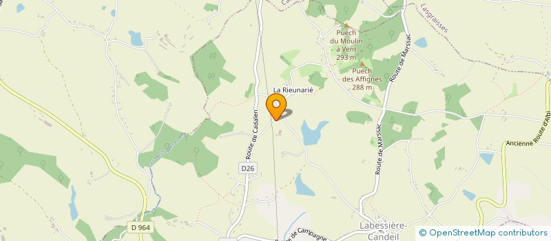 localisation de l'entreprise MONSIEUR GILBERT MAGNE  LABESSIERE-CANDEIL