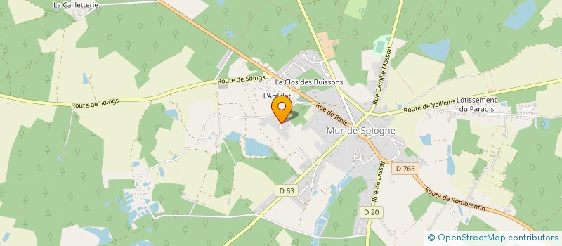 localisation de l'entreprise MONSIEUR GILBERT MARVILLE à MUR-DE-SOLOGNE