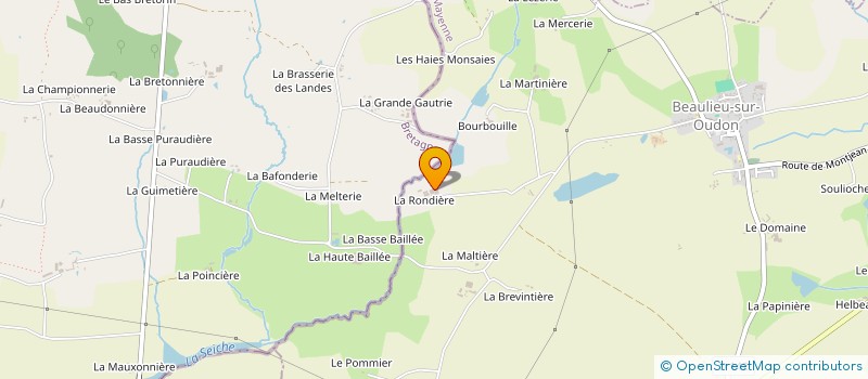 localisation de l'entreprise MONSIEUR GILBERT MEIGNAN  BEAULIEU-SUR-OUDON