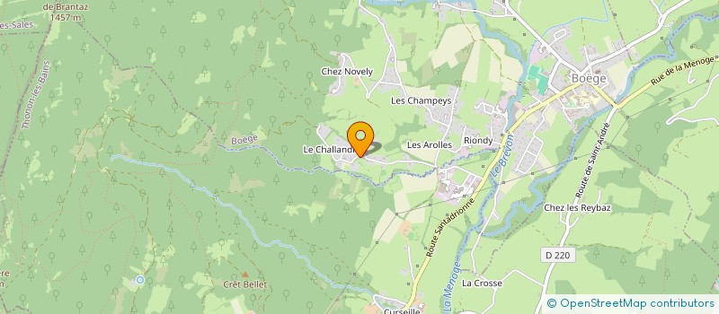 localisation de l'entreprise MONSIEUR GILBERT MENOUD  BOEGE