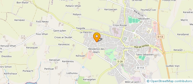 localisation de l'entreprise MONSIEUR GILBERT MORVAN  LANNILIS