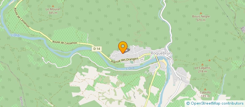 localisation de l'entreprise MONSIEUR GILBERT OUCHENE  ROQUEBRUN