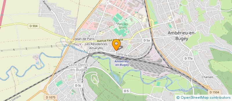 localisation de l'entreprise MONSIEUR GILBERT PACOUD  AMBERIEU-EN-BUGEY