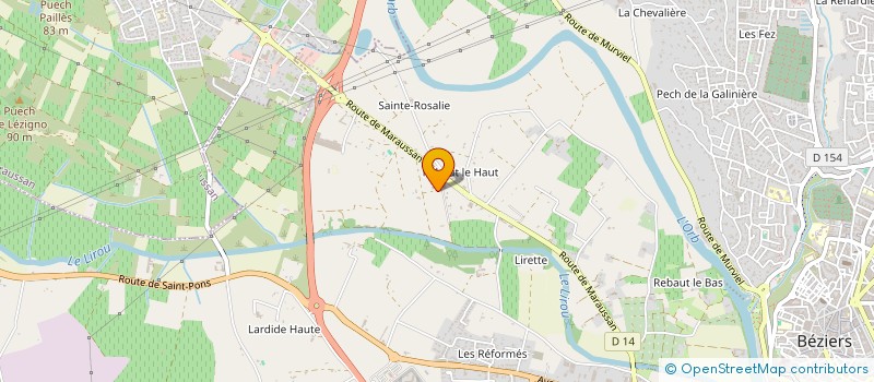 localisation de l'entreprise MONSIEUR GILBERT PAYEROLS à BEZIERS