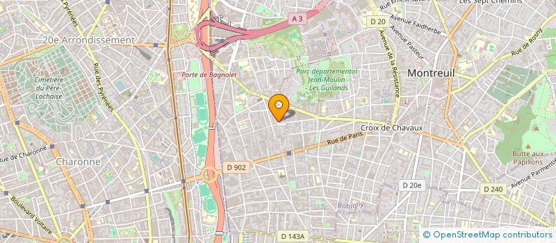 localisation de l'entreprise MONSIEUR GILBERT PETIT à BAGNOLET