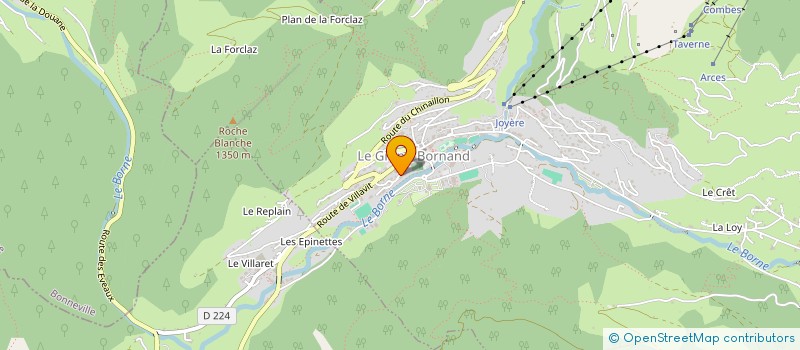 localisation de l'entreprise MONSIEUR GILBERT POEX  LE GRAND-BORNAND