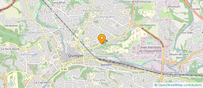 localisation de l'entreprise MONSIEUR GILBERT QUELENNEC à QUIMPER