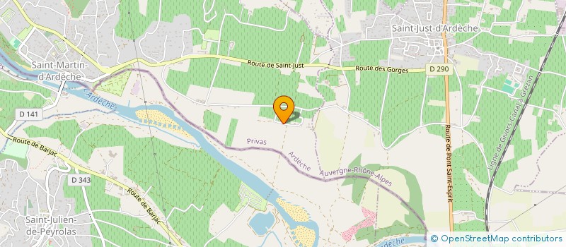 localisation de l'entreprise MONSIEUR GILBERT RAMIERE  SAINT-MARTIN-D' ARDECHE