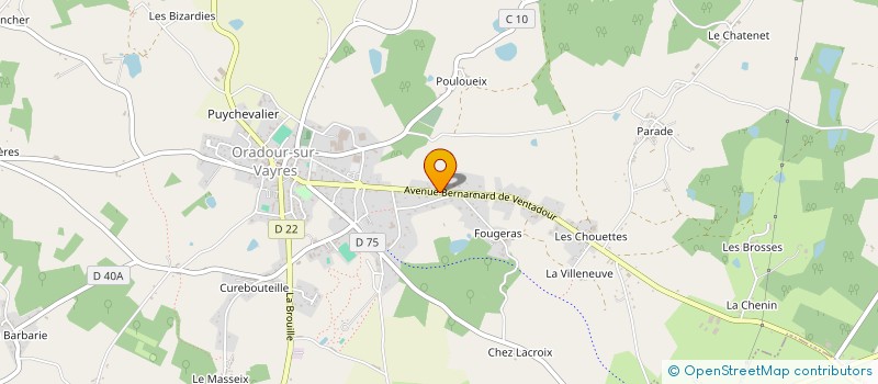 localisation de l'entreprise MONSIEUR GILBERT REBEIX  ORADOUR-SUR-VAYRES