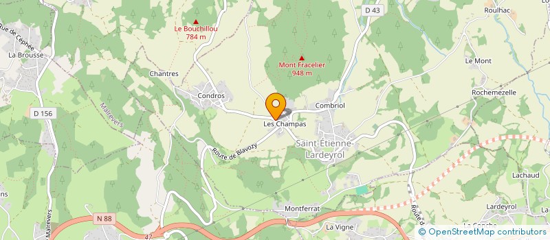 localisation de l'entreprise MONSIEUR GILBERT REYNAUD  SAINT-HOSTIEN