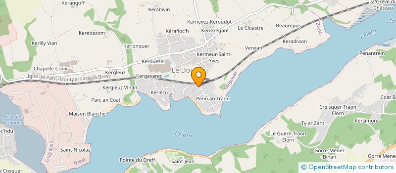 localisation de l'entreprise MONSIEUR GILBERT ROCHE  GUIPAVAS