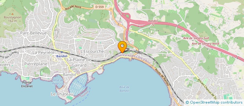 localisation de l'entreprise MONSIEUR GILBERT ROULET  BANDOL