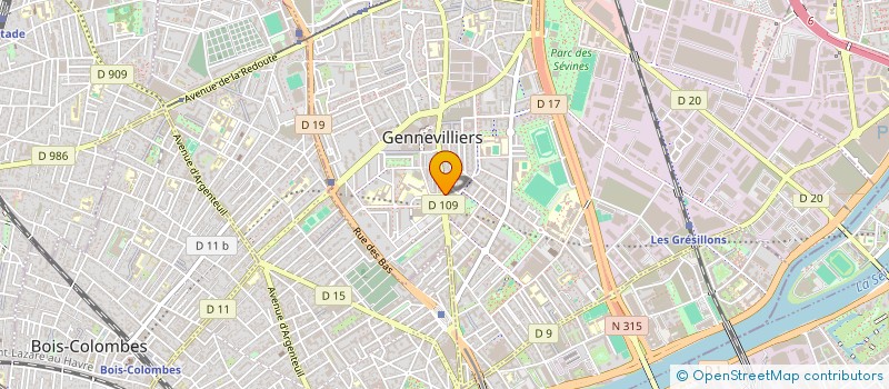 localisation de l'entreprise MONSIEUR GILBERT SZYLOWICZ à GENNEVILLIERS