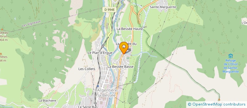 localisation de l'entreprise MONSIEUR GILBERT THEBAULT à L'ARGENTIERE-LA-BESSEE