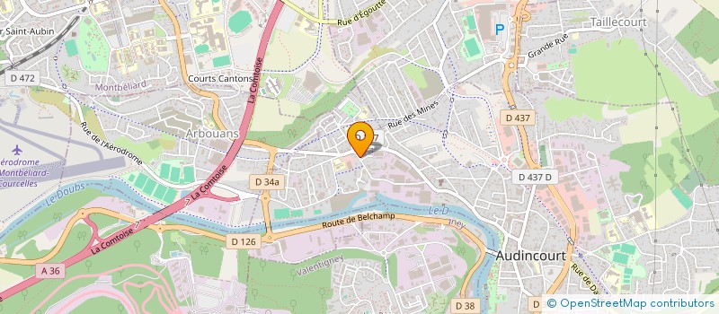 localisation de l'entreprise MONSIEUR GILBERT TOURNIER  AUDINCOURT