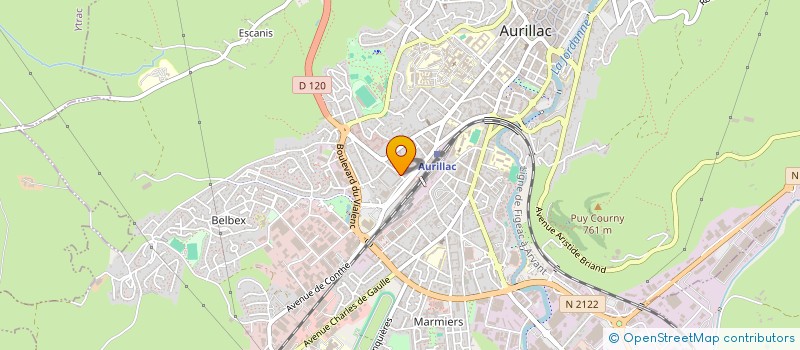 localisation de l'entreprise MONSIEUR GILBERT TOURNIER à AURILLAC
