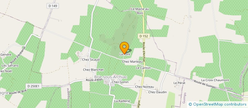 localisation de l'entreprise MONSIEUR GILBERT VERGNAUD à BRIE-SOUS-ARCHIAC