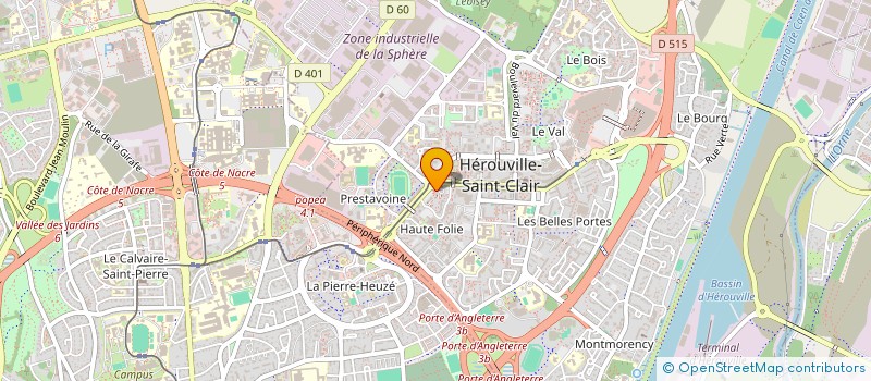 localisation de l'entreprise MONSIEUR GILBERT VOISIN  HEROUVILLE SAINT CLAIR