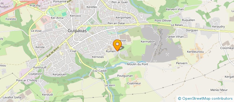 localisation de l'entreprise MONSIEUR GILDAS BRETON  GUIPAVAS