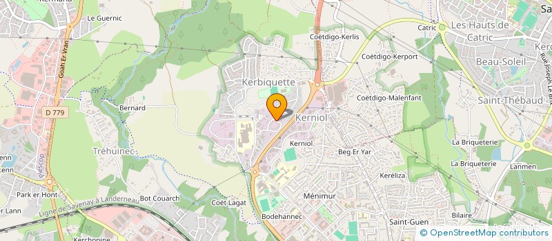 localisation de l'entreprise MONSIEUR GILDAS BRIEND à VANNES