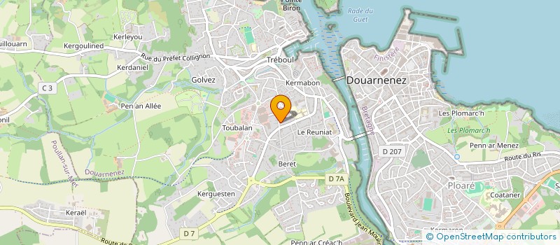 localisation de l'entreprise MONSIEUR GILDAS CLAQUIN à DOUARNENEZ