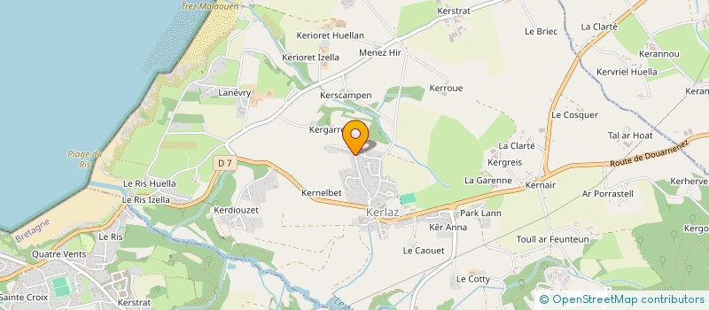 localisation de l'entreprise MONSIEUR GILDAS CLEMENT  KERLAZ