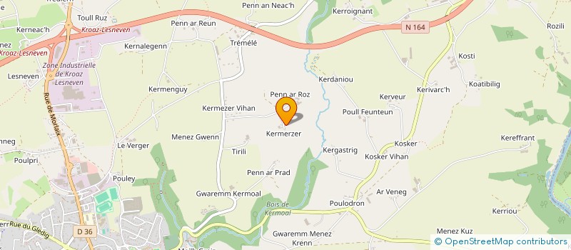 localisation de l'entreprise MONSIEUR GILDAS COCHENNEC à CHATEAUNEUF-DU-FAOU