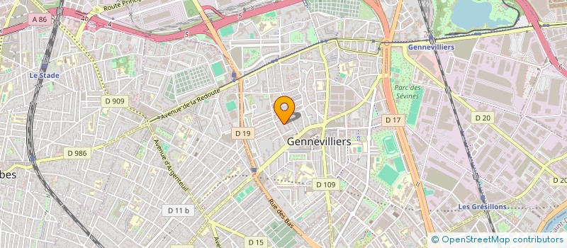 localisation de l'entreprise MONSIEUR GILDAS DIANTOUTO NGOMA à GENNEVILLIERS