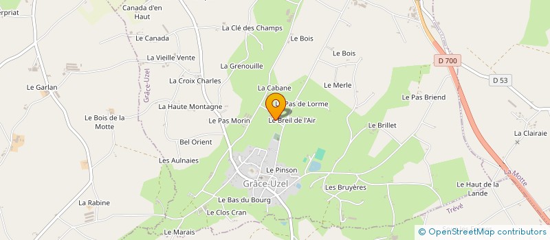 localisation de l'entreprise MONSIEUR GILDAS DUSSEUX à GRACE-UZEL