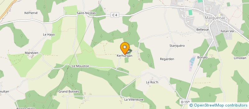 localisation de l'entreprise MONSIEUR GILDAS GUINIO  MALGUENAC