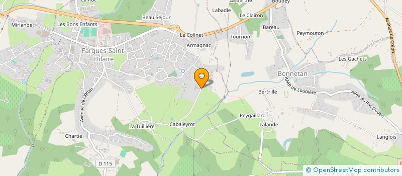 localisation de l'entreprise MONSIEUR GILDAS HARDY  FARGUES-SAINT-HILAIRE